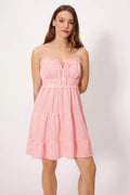 Abito Corto Mussola Righe Rosa – Copricostume