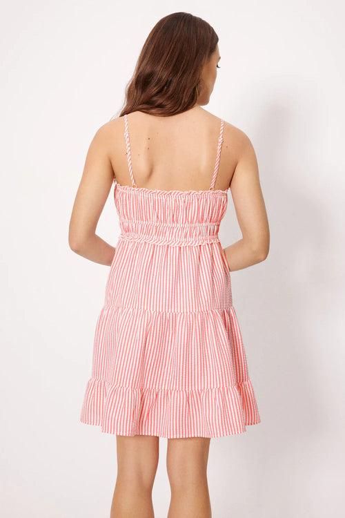 Abito Corto Mussola Righe Rosa – Copricostume
